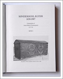 Sønderhoslægter 1630-1987 består af 3 bind